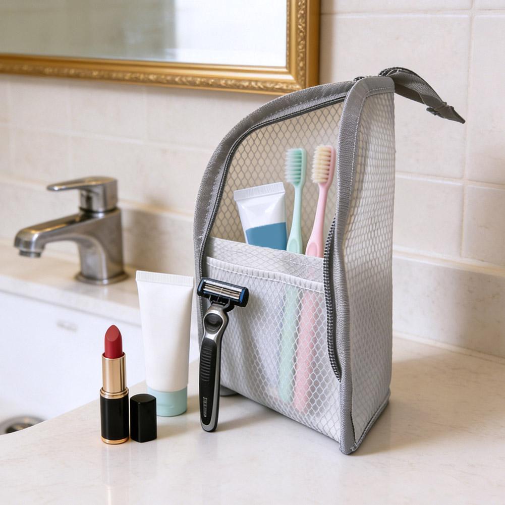 Tech Accessories Travel Bag - Mesh Travel Toiletry Bag Portable Toothbrush