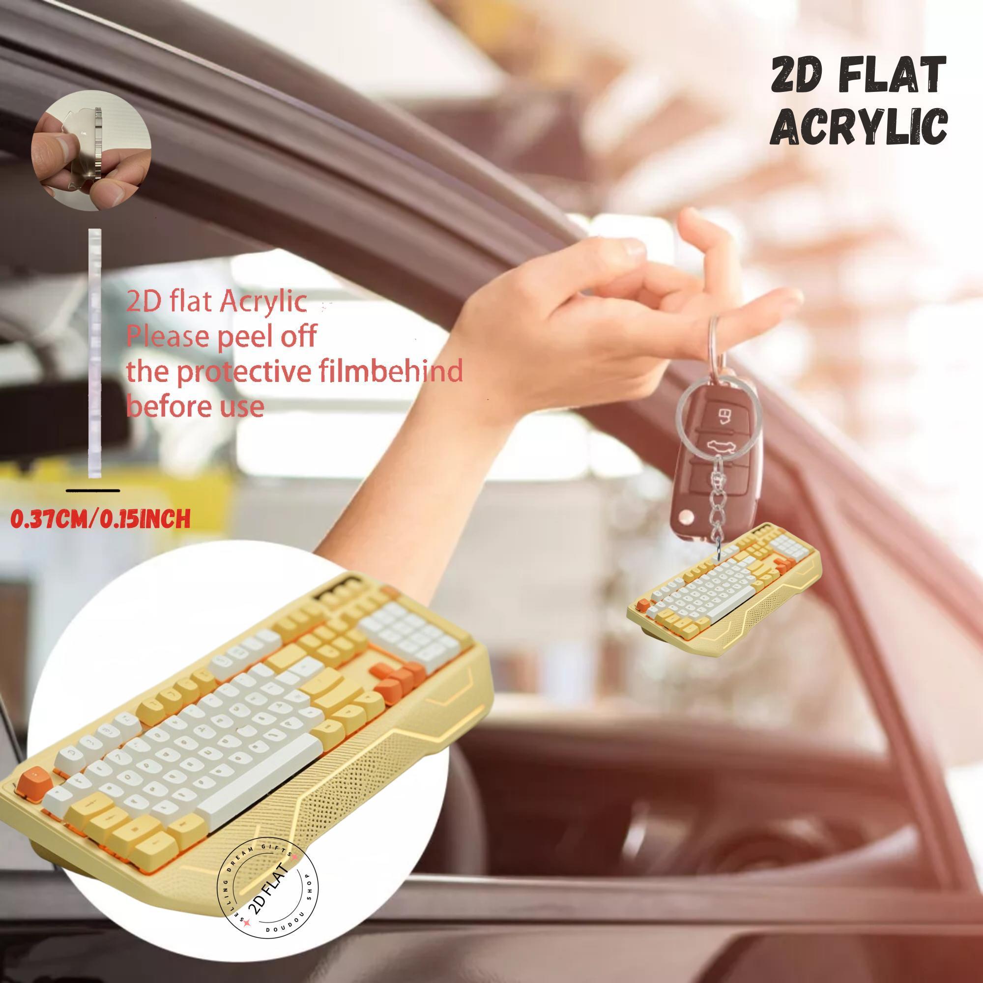 2D Keyboard Acrylic Keychain C - đánh giá và giá Tech Accessories Backpack