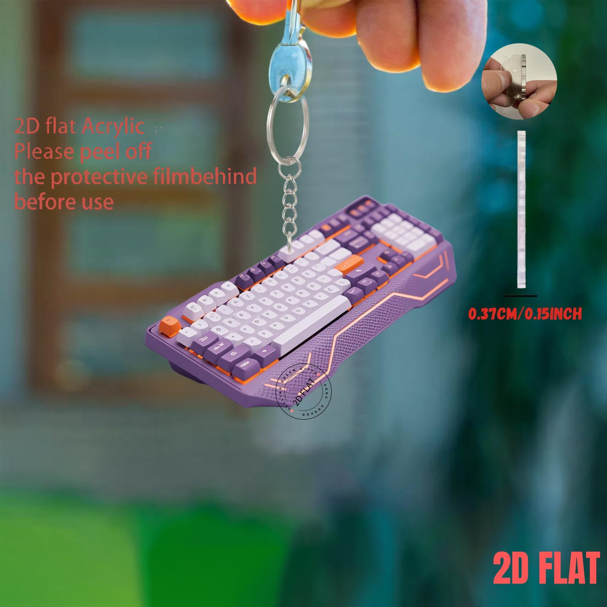 2D Keyboard Acrylic Keychain C - đánh giá và giá Tech Accessories Backpack