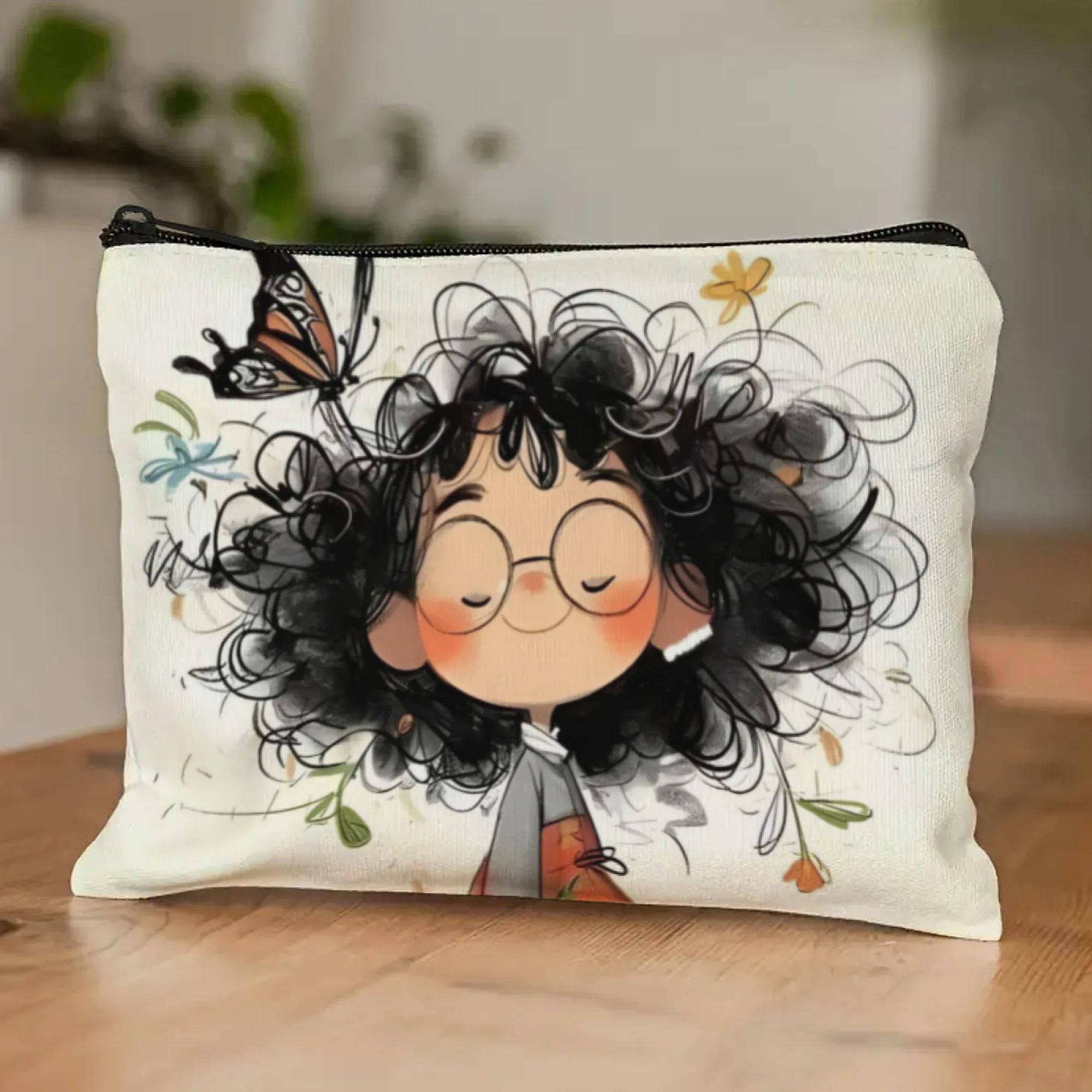 Cartoon Girl Makeup Bag Zipper - đánh giá và giá Tech Accessories Travel Bag